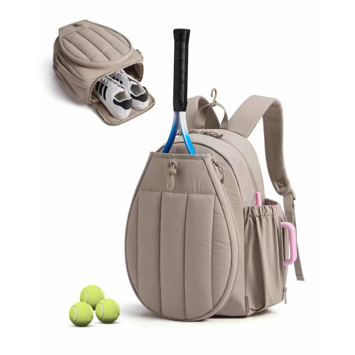 CourtCarry Pickleball Bag — Paddle + Shoe + Bottle Storage
