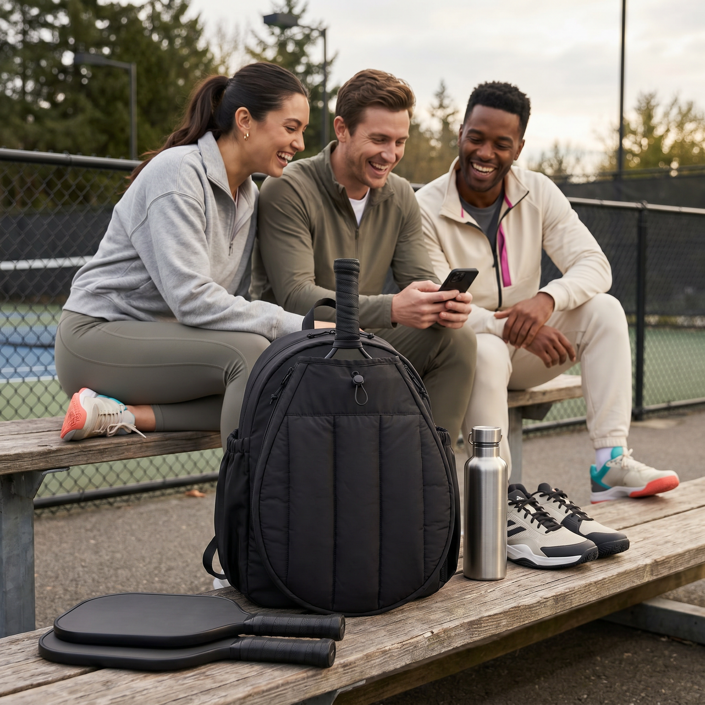 CourtCarry Pickleball Bag — Paddle + Shoe + Bottle Storage