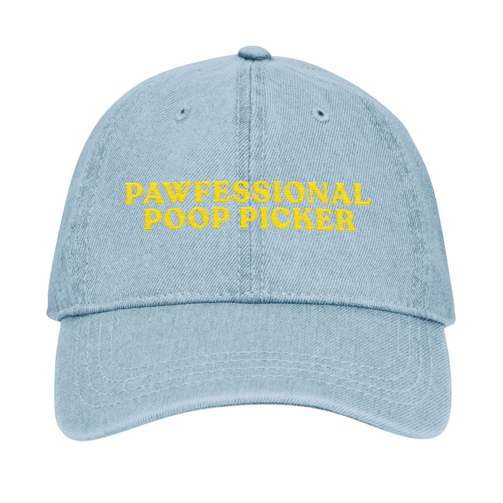 Pawfessional Poop 🤓 PICKER 🤓 Embroidered Denim Cap