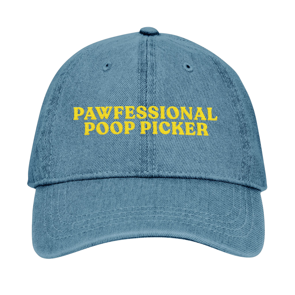 Pawfessional Poop 🤓 PICKER 🤓 Embroidered Denim Cap