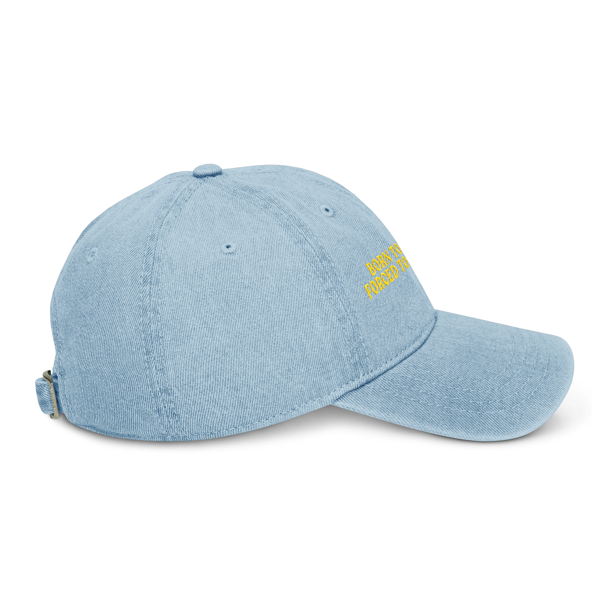 Born To HUSTLE, Forced To Pick 💩 POOP 💩 Embroidered Denim Cap